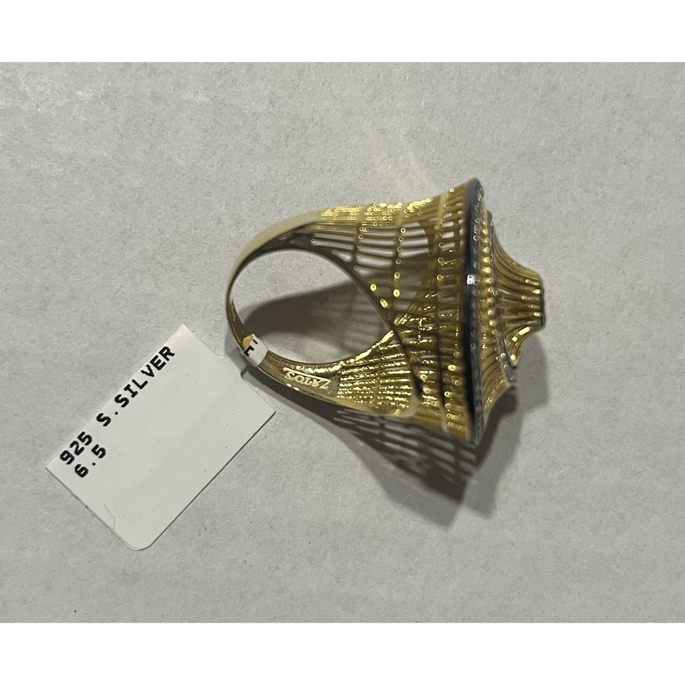 Gold Over 925 Sterling Silver Ring Size 6.5 MSRP 126.99 New with tag - Picture 2 of 3
